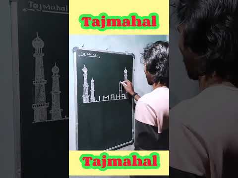 how to make Taj Mahal to chalk #tajmahal #shorts