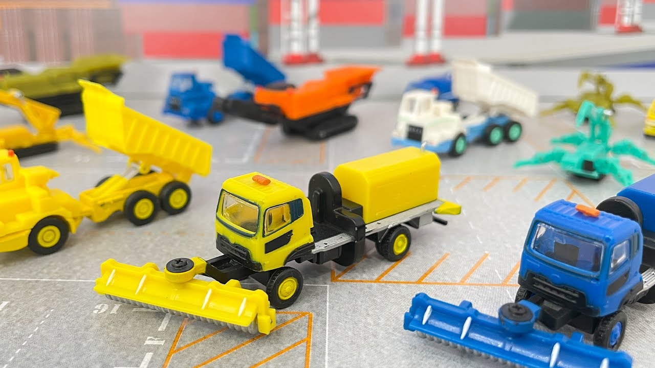 Nゲージ用重機＆車両「ザ・建機 第2弾」！かにクレーン、高速路面清掃