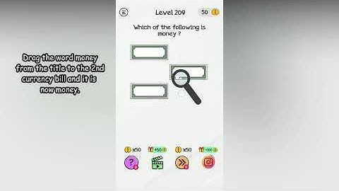 Braindom Level 209 Which of the following is money?