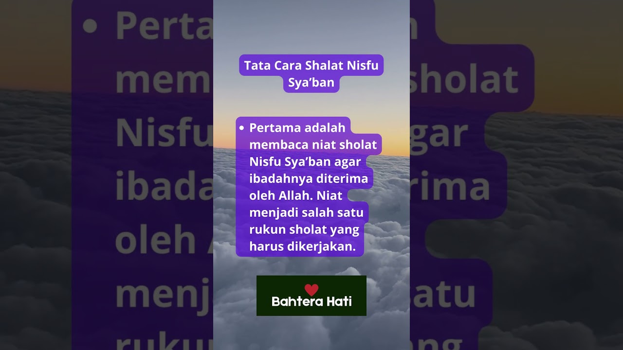 Tata Cara dan Niat Sholat Nisfu Syaban – Rujukan Muslim