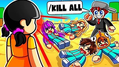 Using OWNER ADMIN COMMANDS in Roblox Squid Game!