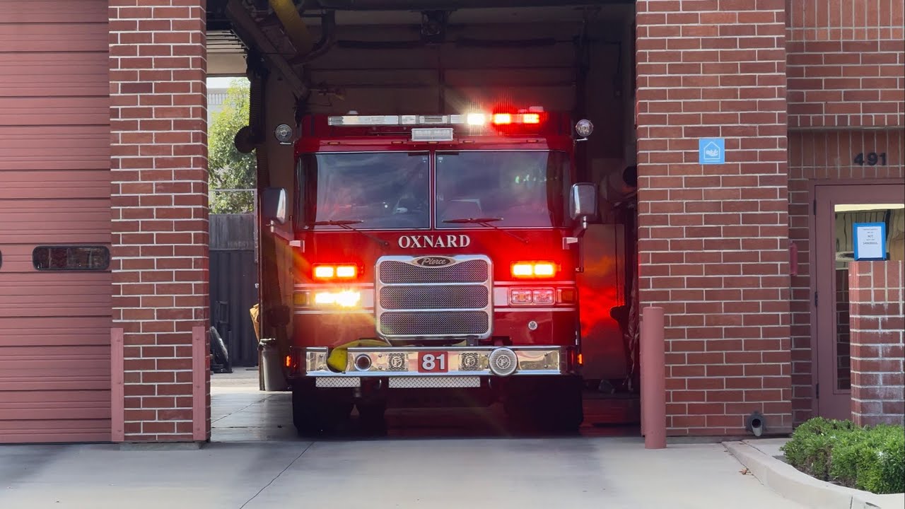 *HORN* Oxnard Fire Department Engine 81 ( E81 ) Responding code 3 to a ...