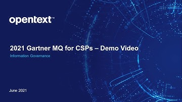 OpenText Extended ECM Use Case Video: Information Governance