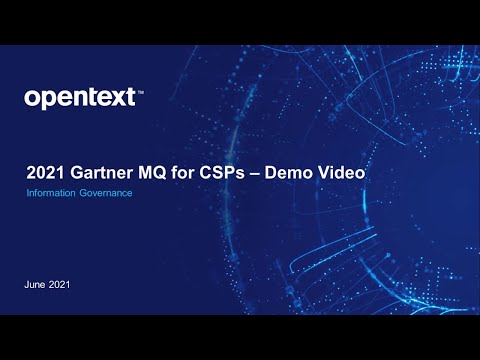 OpenText Extended ECM Use Case Video: Information Governance