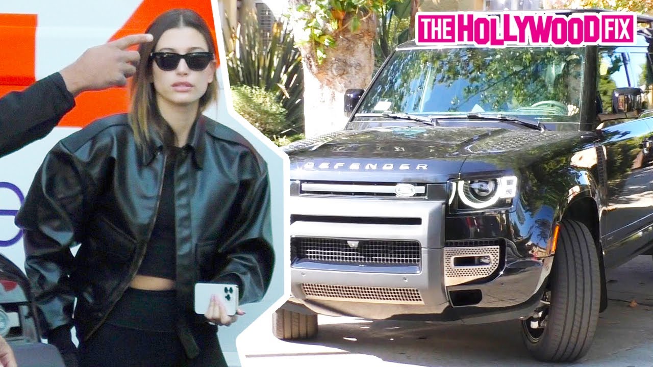 Hailey Bieber Takes Justin's New Land Rover Defender Out For A Spin To Pilates & The Doctors In B.H.