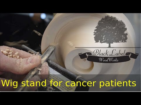 Woodturning Wig Stand For Cancer Patients