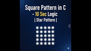 C Language Ka Sabse Easy Aur Most-Used Pattern Sirf 1 Logic Yaad Rakho, 100 Patterns Ban Jayenge