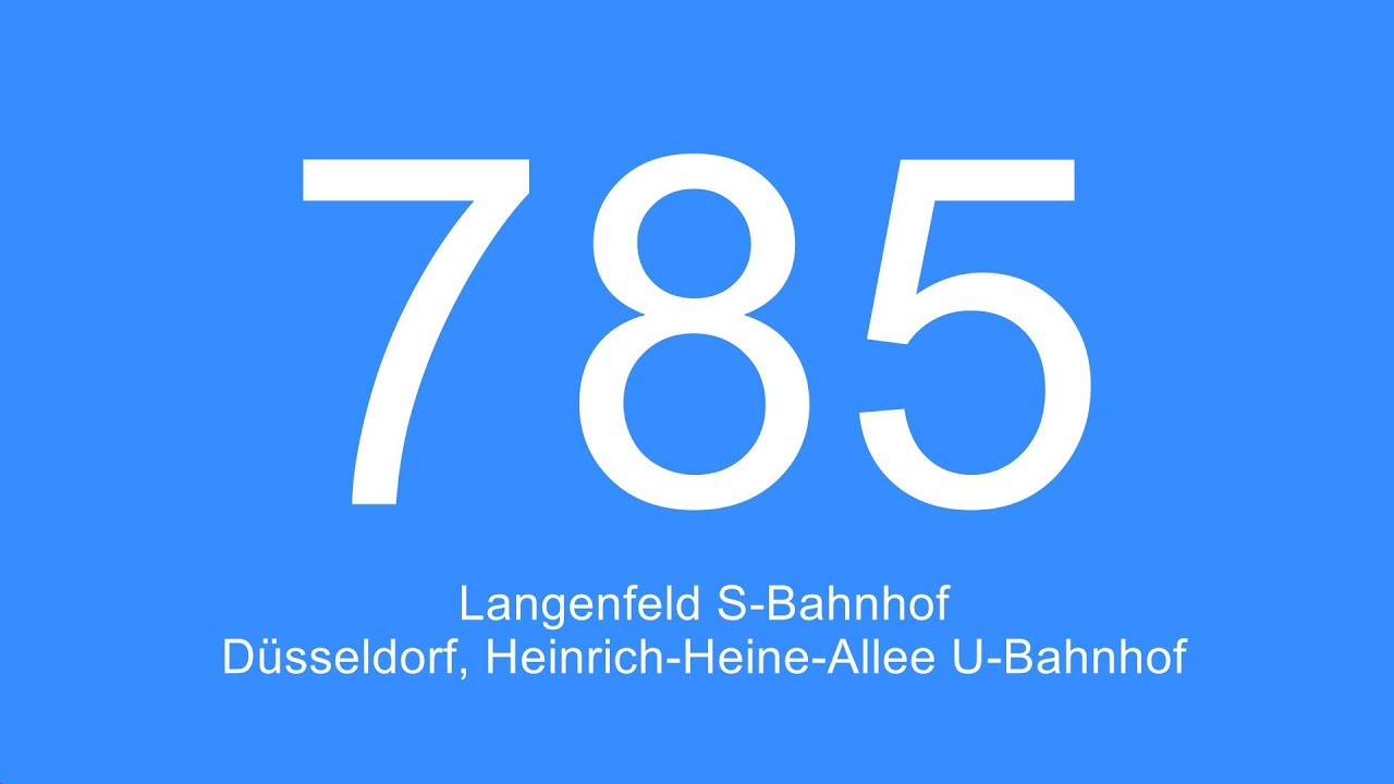 [Видео] Автобус № 785 | вокзал Лангенфельд - Дюссельдорф, станция метро Генрих-Хайне-Аллее | 2023