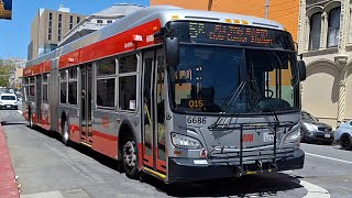 Bay to Breakers! SF MUNI 2018 New Flyer #6686 on 5R Fulton Rapid