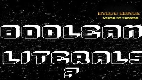 Boolean Literals?||how to code||Programming concept...