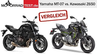 Yamaha MT07 vs. Kawasaki Z650 | Vergleich der Naked-Bike Bestseller der Mittelklasse