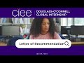 Letter of Recommendation - The Douglass-O'Connell Global Internship | CIEE Study Abroad