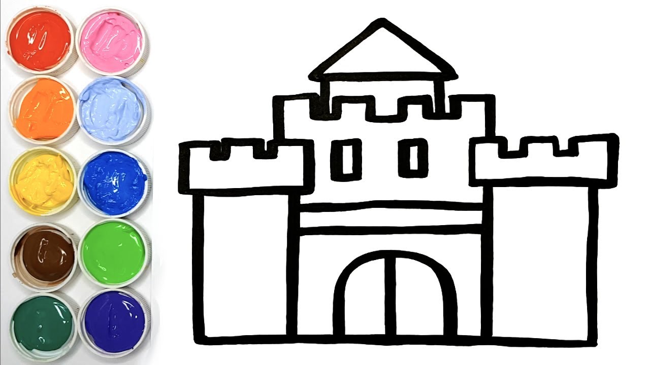 Comment Dessiner Un Chateau Fort Youtube