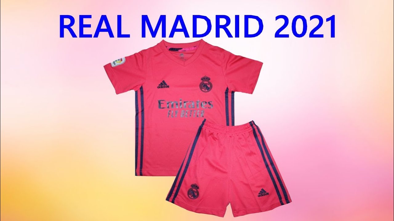 Детская футбольная форма Реал Мадрид 2020-2021 Adidas. Personalised Real Madrid Away Kit 20/21 Pink