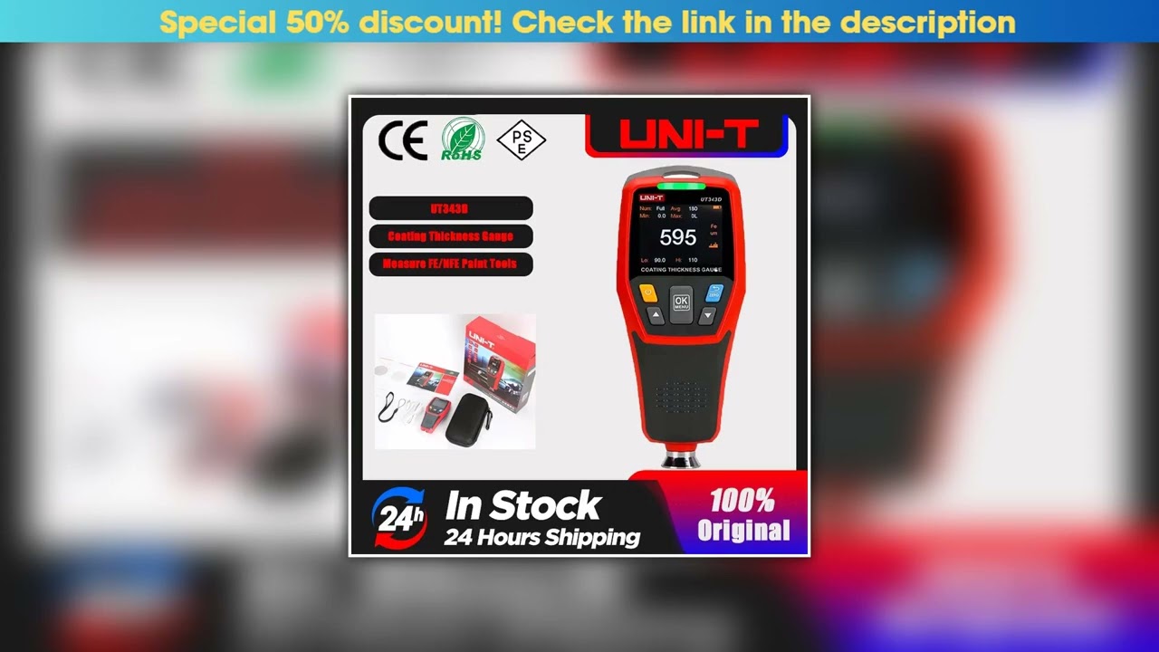 Review UNI-T UT343D Coating Thickness Gauge 0.1 Micron/0-1250um Automotive Paint Film Thickness Tes