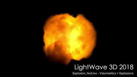 LightWave 3D 2018: Explosion Null 01 scene rendered