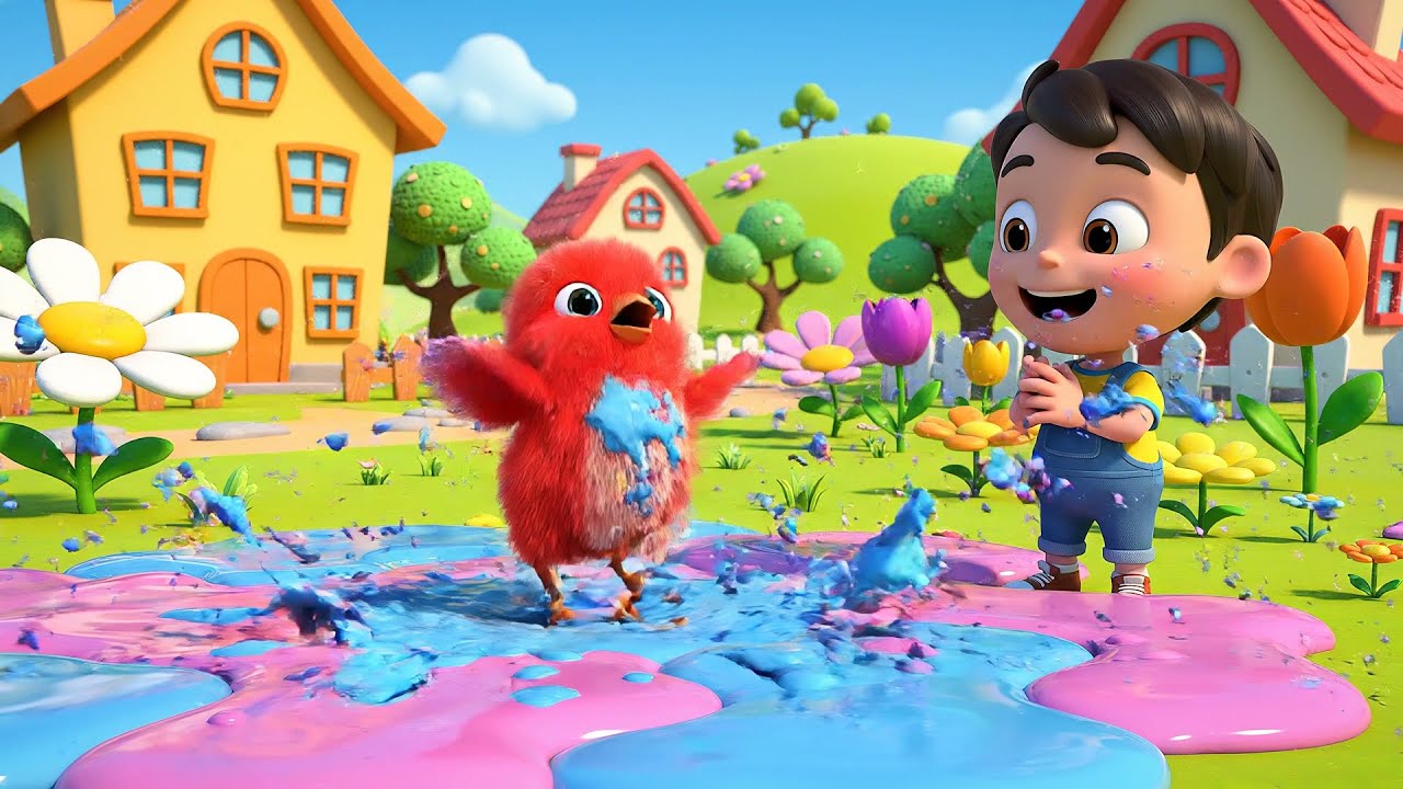 Angry Birds Tiny Red Chick Landed in a Mu | Fun Kids Songs & Nursery Rhymes