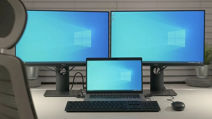 Laptop and Two Monitors - No Dock Required