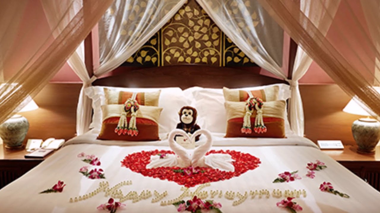 Suhag Raat Ka  Bister Honeymoon Bed Room  Decoration  Ideas 