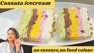 Cassata ice cream recipe|no essence,no chemicals, no food colour homemade cassata ice cream recipe
