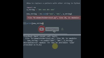 How to replace a pattern with other string in Python using RegEx #shorts