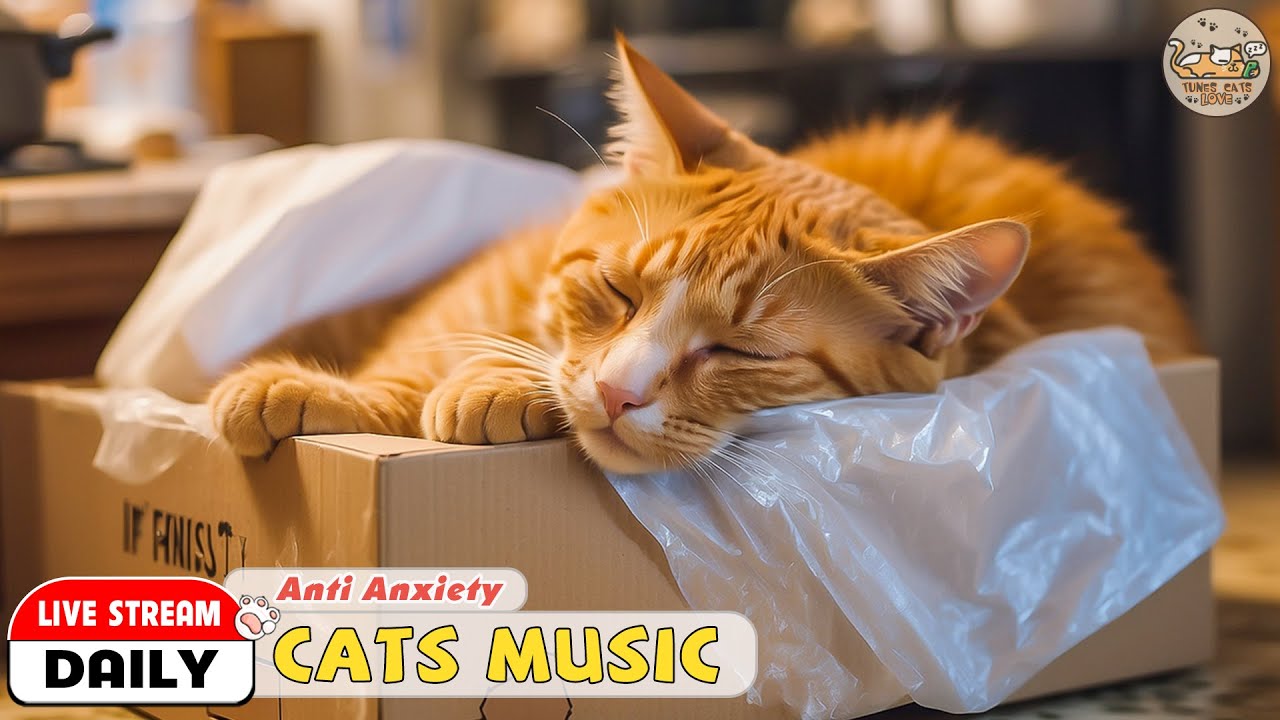 [LIVE] Sleepy Music for Cats🐱Soothing Music for Anxious Cats - Relief ...