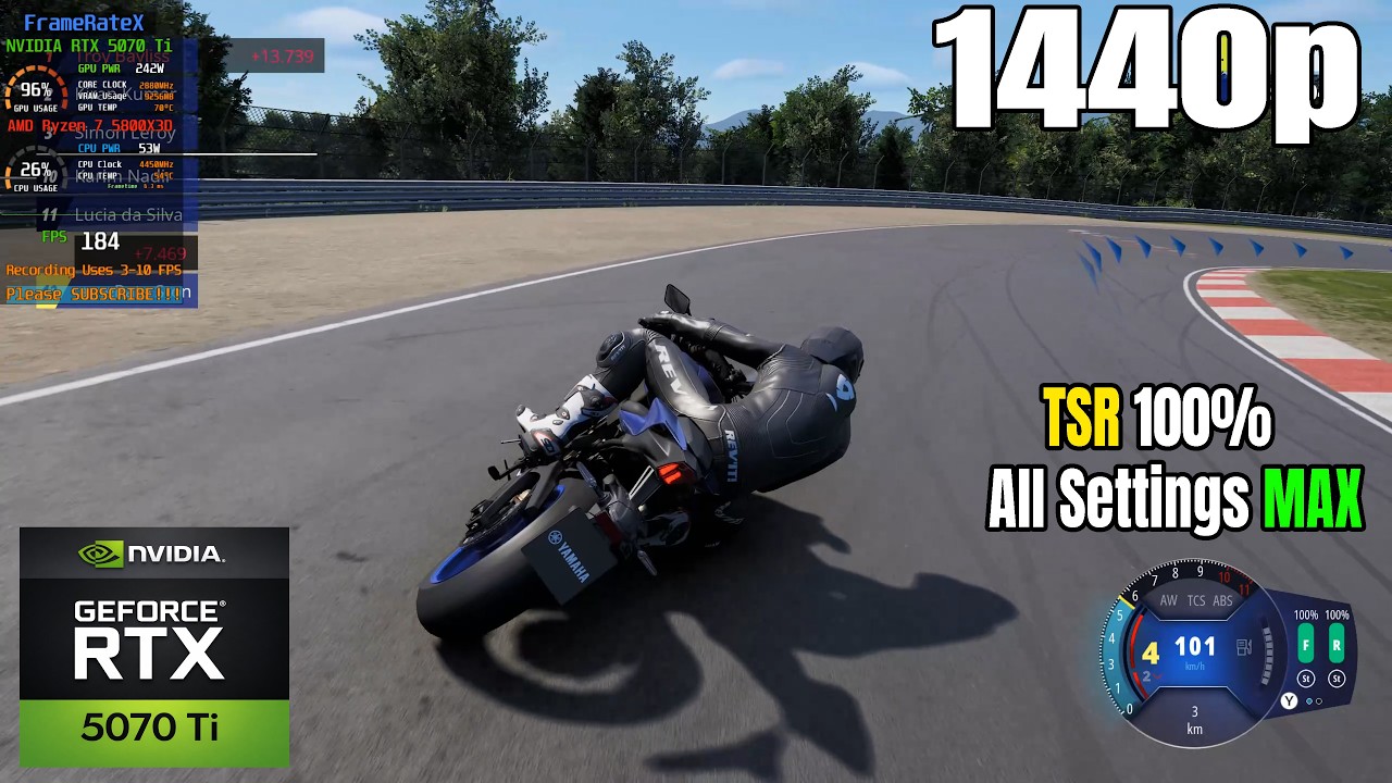 Ride 6 - PC Gameplay - 1440P MAX Settings - TSR 100% - RTX 5070 Ti