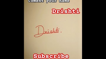 #how #to #simple #signature #drishti #shorts #video #new #art