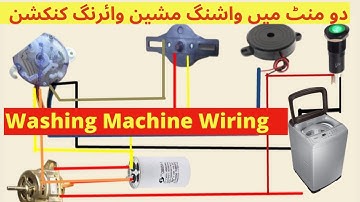 Washing machine circuit diagram | Timer, two way switch, buzzer, light,moter, connection