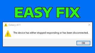 How To Fix The Device Has Either Stopped Responding or Has Been Disconnected