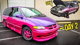 Rebuilding An ABANDONED "Pimp My Ride" Minivan In 2 Days