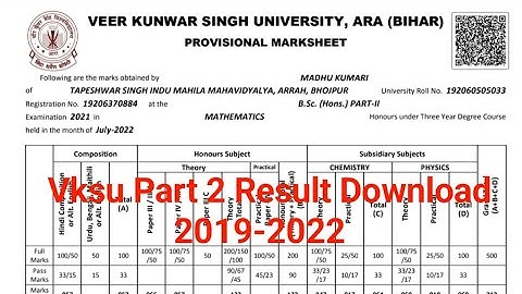 Vksu Part 2 Result Download 2019-22 डाउनलोड करना सीखे