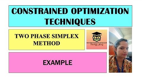 Two Phase Simplex Method In LPP - Example 2