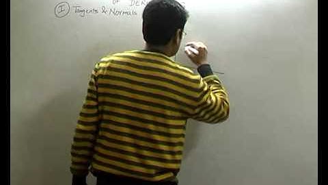 Tangents and Normals - Applications of Derivatives 1 - Part-1