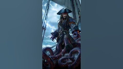 Jacksparrow and Octopus Ai hybrid video #ai #ai generated
