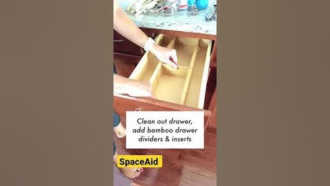 SpaceAid Bamboo Drawer Dividers,4 Dividers with 9 Inserts (17-22 in)