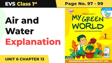 Class 1 EVS Unit 6 Chapter 13 | Air and Water - Explanation | My Green World Book Pg No 97-99