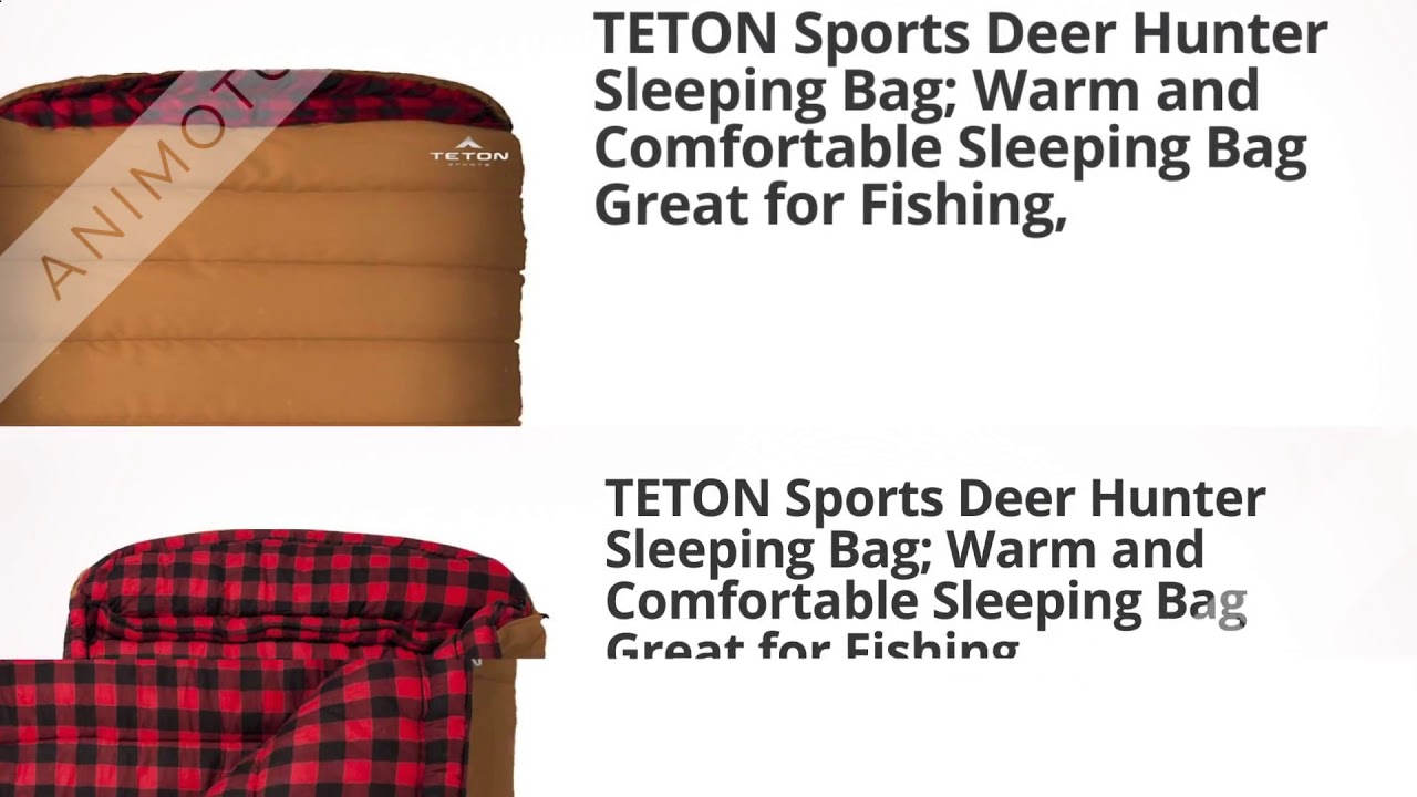 TETON Sports Deer Hunter Sleeping Bag; Warm and Comfortable Sleeping Review and Discount YouTube