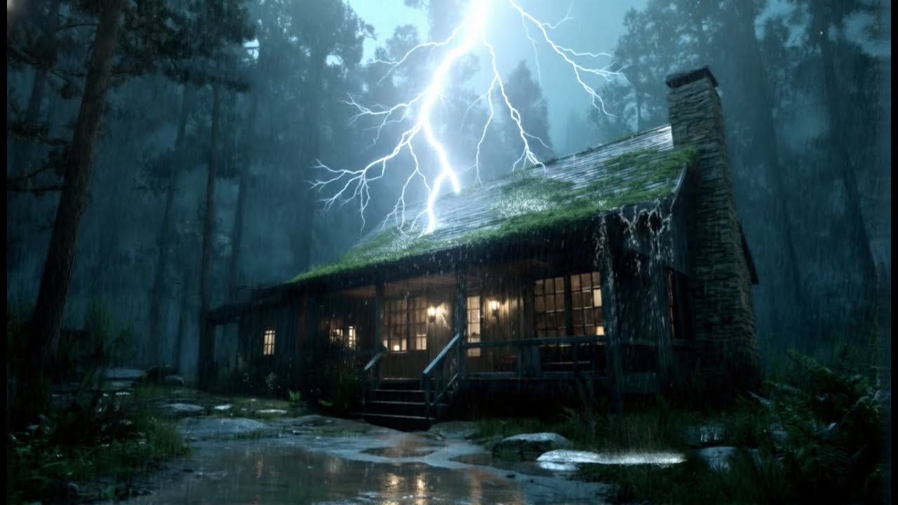 Heavy Rain & Thunder for Deep Sleeping - 10 Hours ASMR | Forest at Night #26