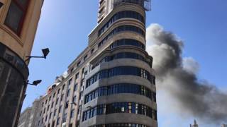 Incendio Gran Vía Madrid 22 junio 2016