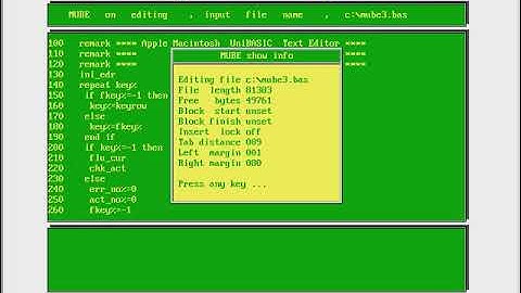 My Macintosh Cross Text Editor on Intel PC as base and a Macintosh target machine