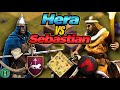 Armenians vs huns  1v1 arabia  vs sebastian  aoe2