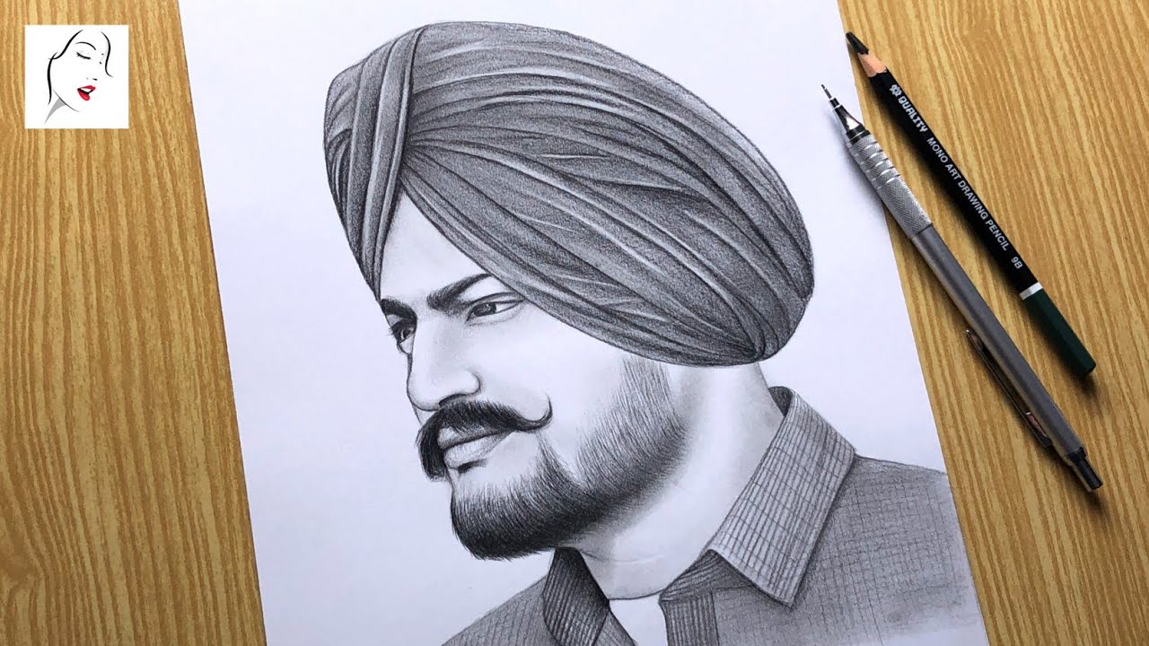 Sidhu Moose Wala Drawing Tutorial | sidhu moose wala drawing viral | Sidhu Sketch | Crazy Sketcher