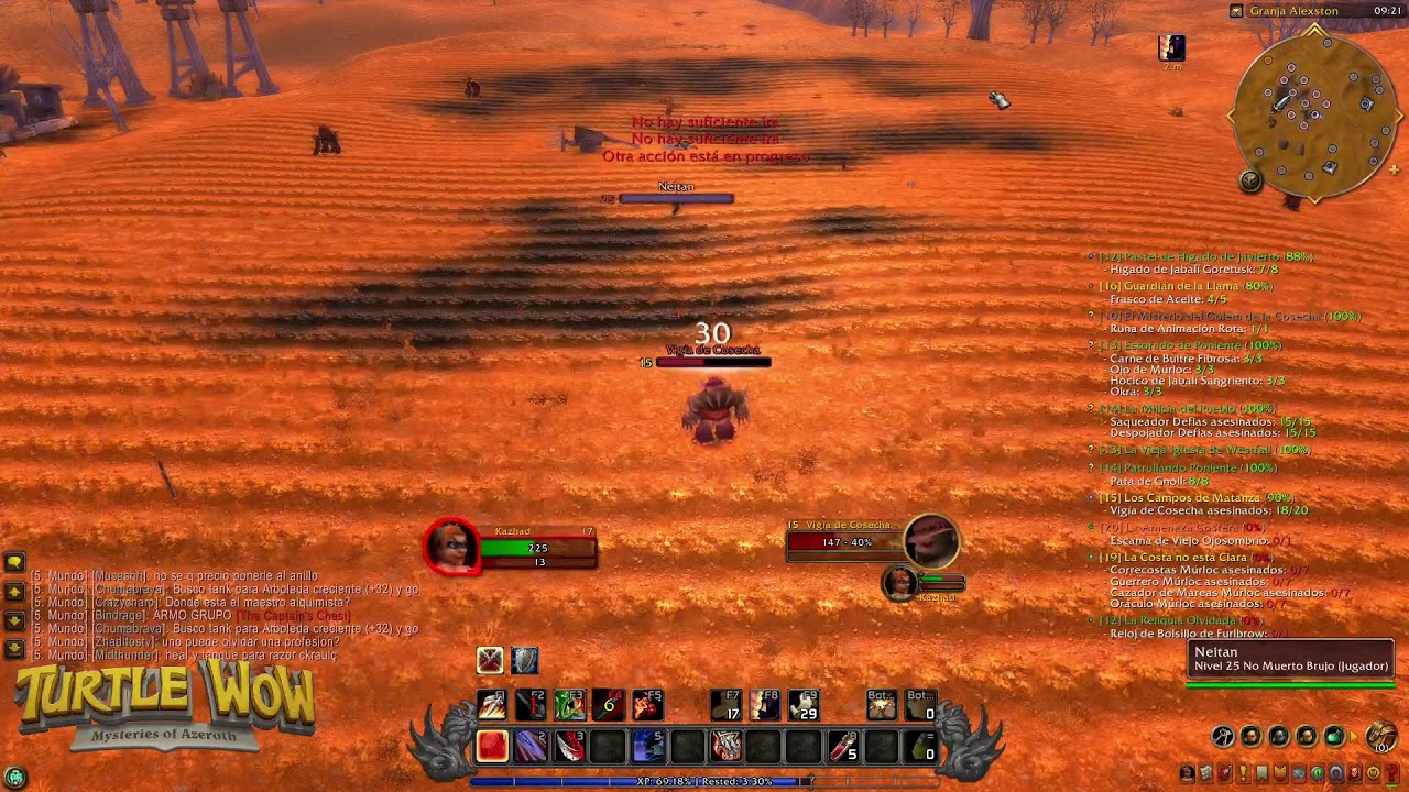 Turtle WoW SA - Gameplay de Guererro por Loch Modan!