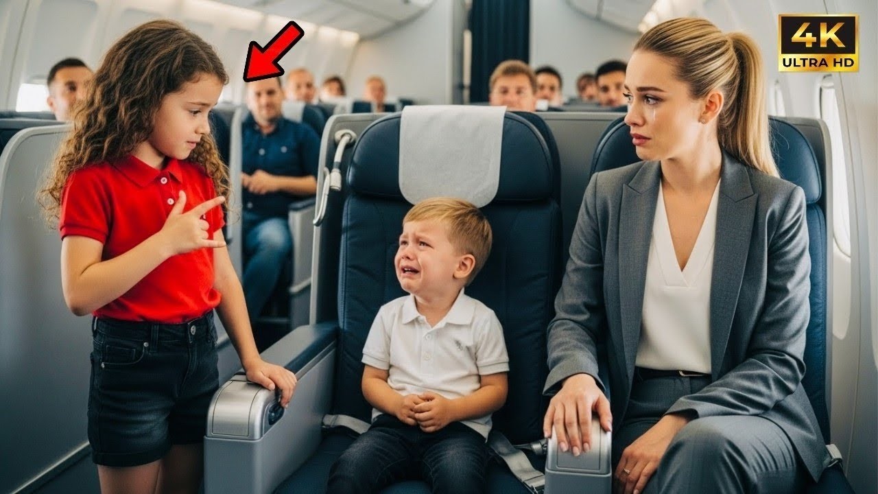 Der taube Sohn des Millionärs weinte im Flugzeug–bis ein kleines Mädchen mit Gebärdensprache sprach.