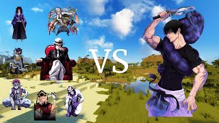 Toji Fushiguro VS Upper Moons and Muzan / Minecraft