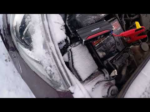 DIGMA DCB160 запуск HUYNDAI SOLARIS 1.4 AT после морозов -30.