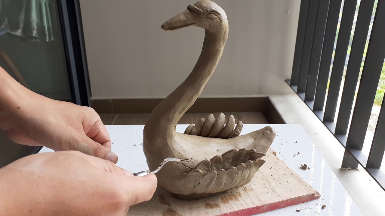 Creative Clay Pottery - How To Make A Very Cute Clay Swan