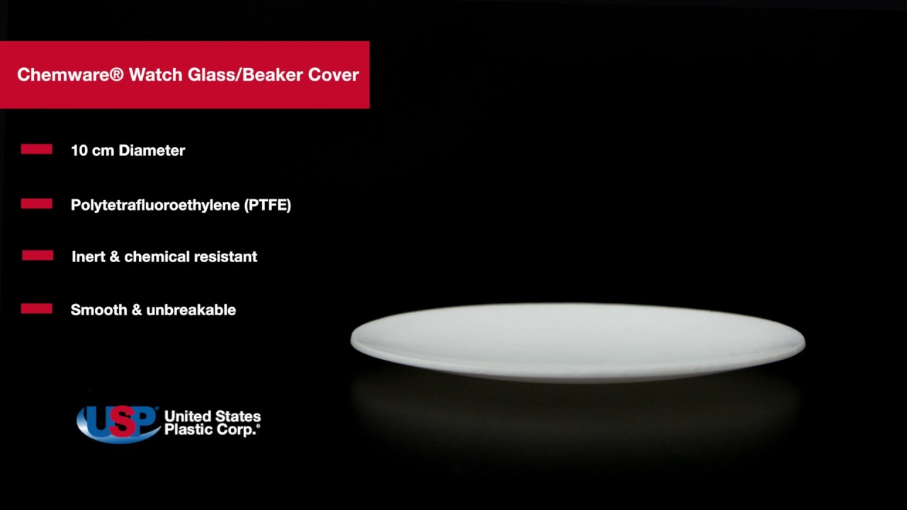 CHEMWARE® PTFE WATCH GLASS/BEAKER COVER 10 CM U.S. Plastic