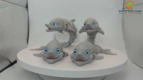 Bambu Lab X1 Carbon - Four Flexy Dolphins Timelapse in 4k